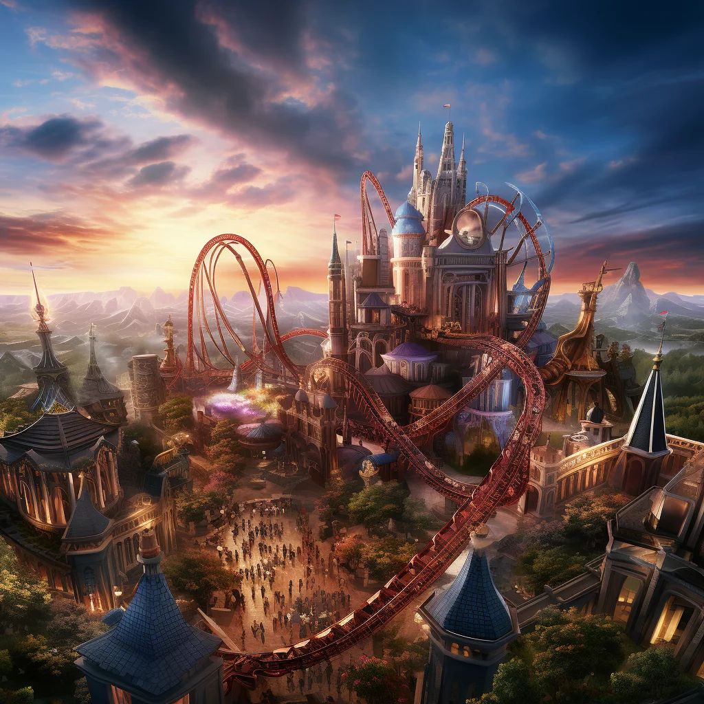 magical theme park scene